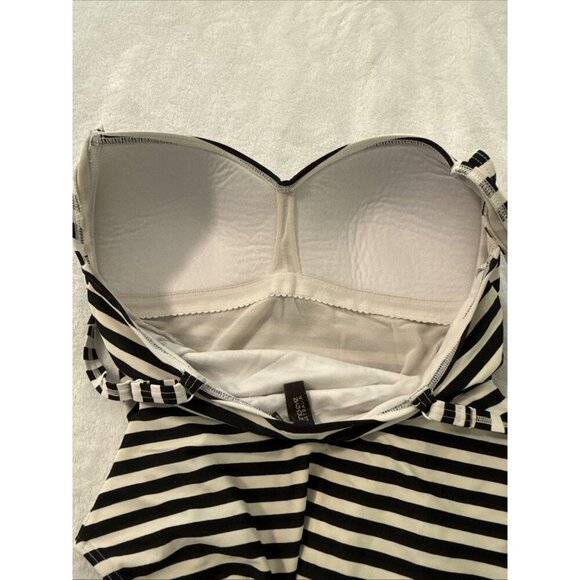 Bond-Eye Australia Swimsuit Size 14 US 10 One Piece Ruched Sweetheart Striped - Picture 4 of 8